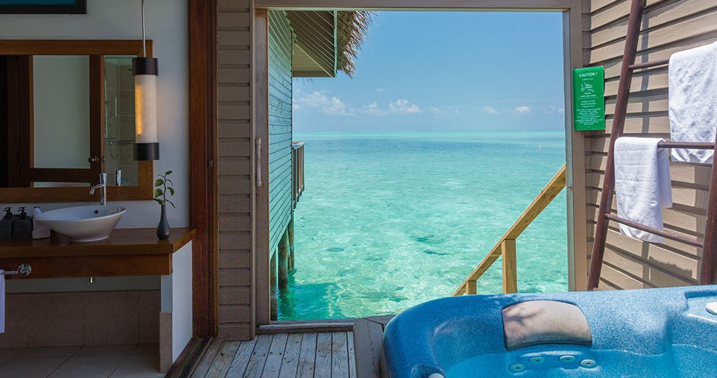 Get Hype In Jacuzzi Water Villa At Meeru Island Resort Maldives